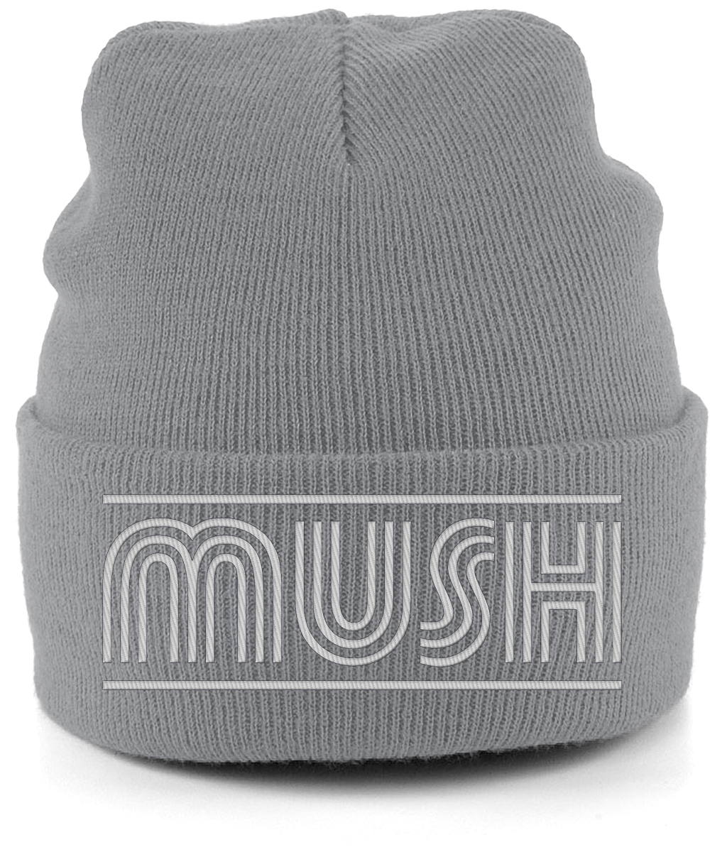 Mush Embroidered Cuffed Beanie