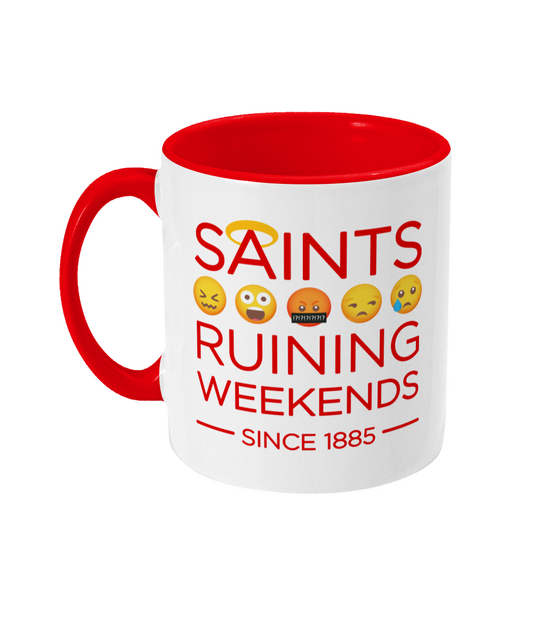 Saints Emoji Two Toned Mug