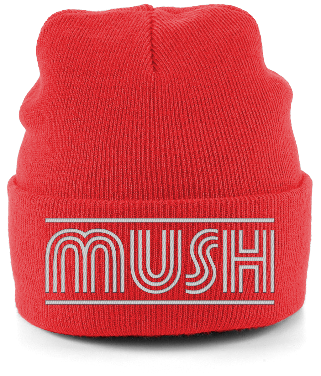 Mush Embroidered Cuffed Beanie